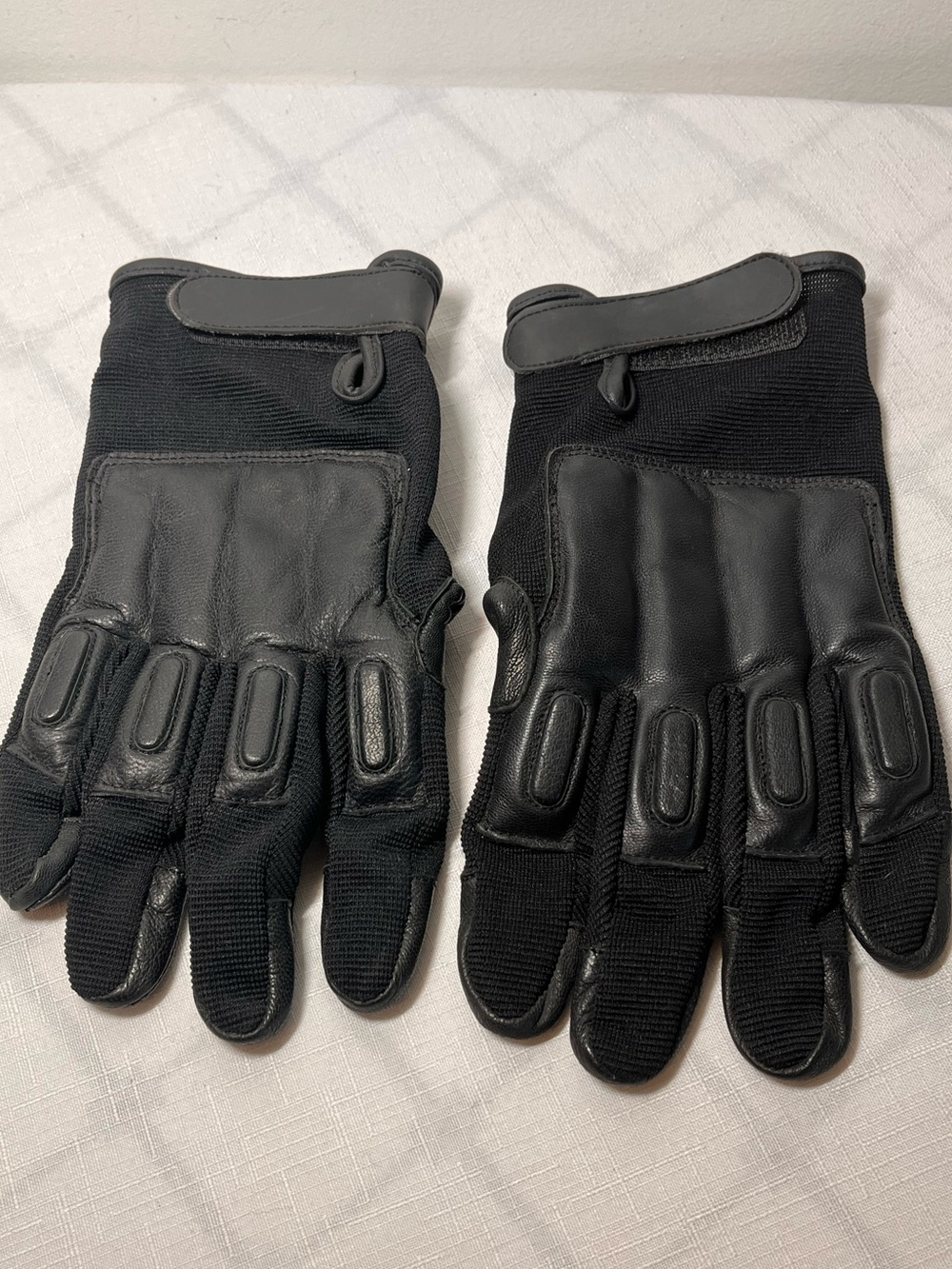 Police Force Tactical Streetwise Security full-finger weighted leather gloves